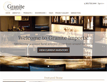 Tablet Screenshot of graniteimports.net